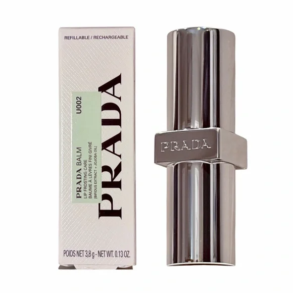 PRADA new Banana Yellow U002 Hydrating Lip Balm with Jojoba Oil Glow Lipstick - Picture 12 of 13
